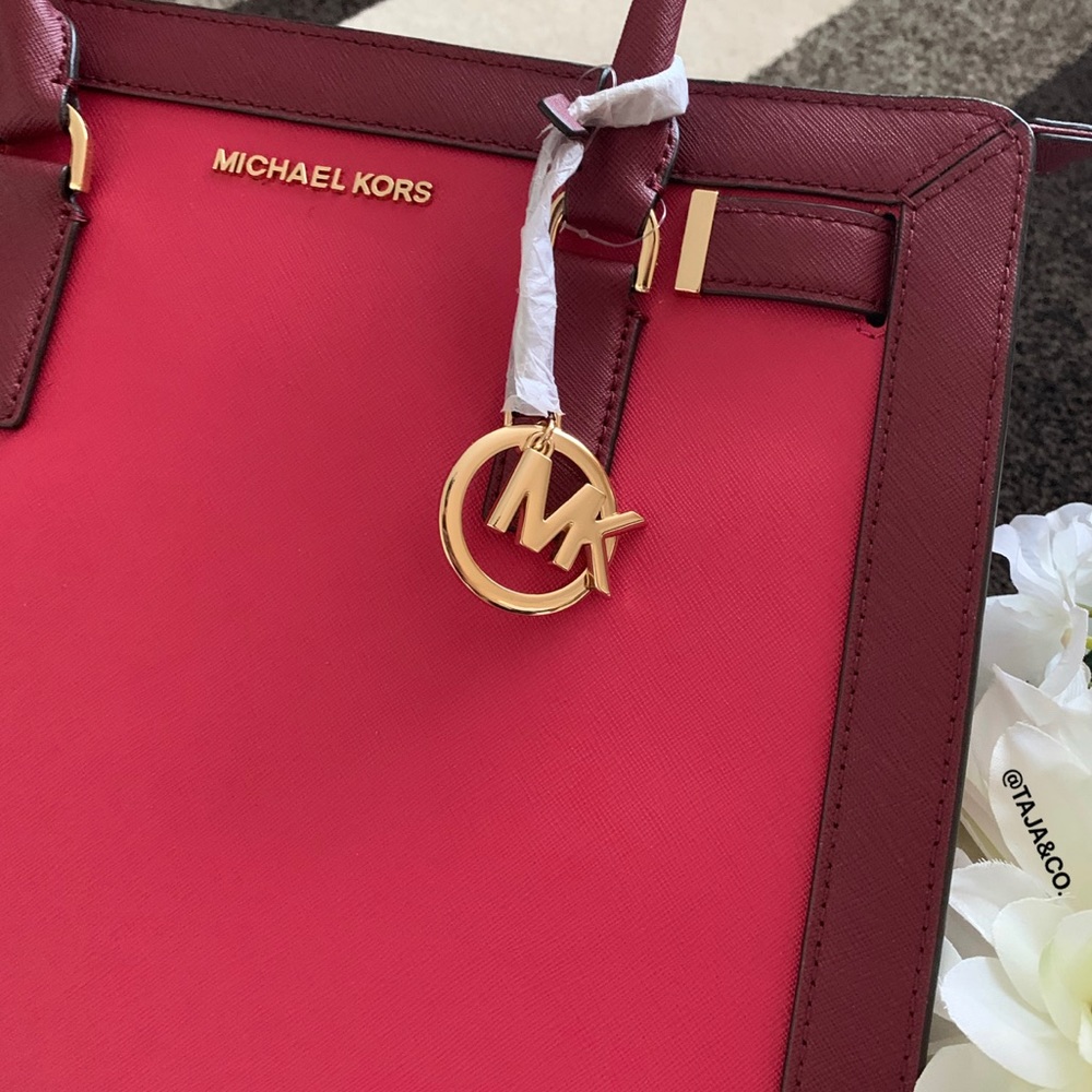 ❤️RARE MICHAEL KORS: RARE Raspberry Large … - Picture 3 of 8